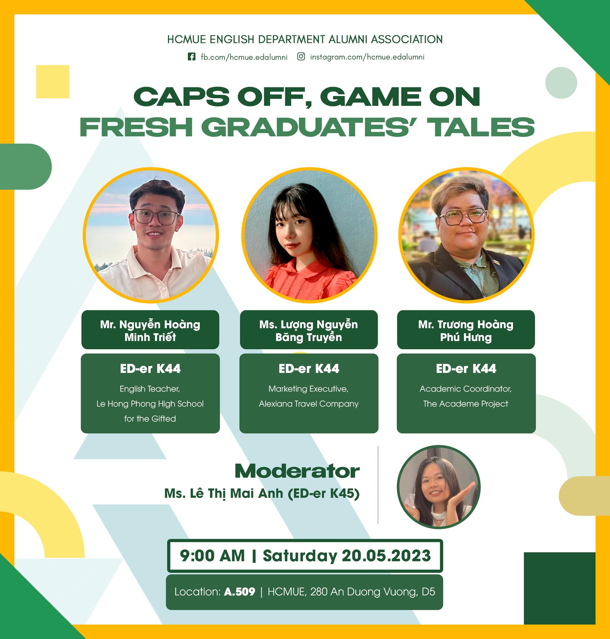  ED Alumni Event - CAPS OFF, GAME ON: FRESH GRADUATES